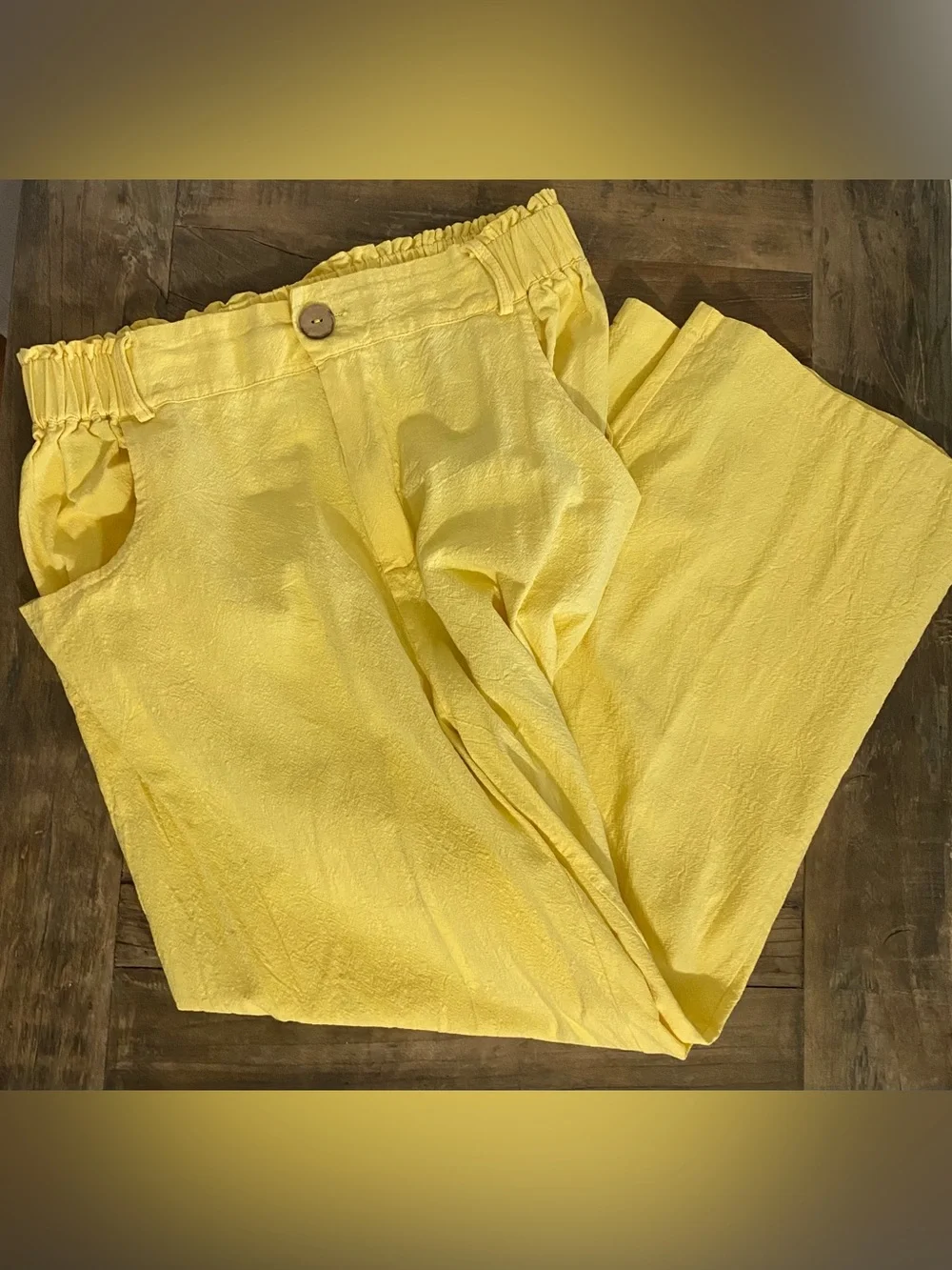 Kids XL Yellow Lightweight 100% Cotton Pants